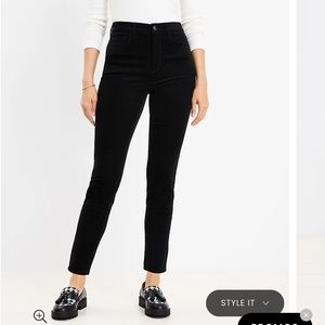 Ann Taylor Loft skinny corduroy black pants